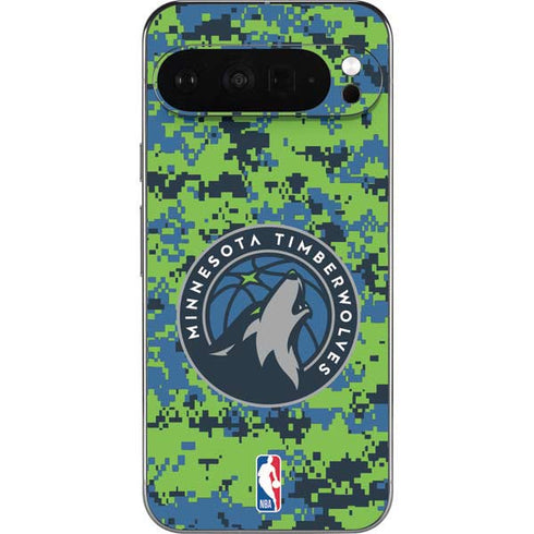 NBA Minnesota Timberwolves Digi Camo Pixel 9 Pro XL Skin